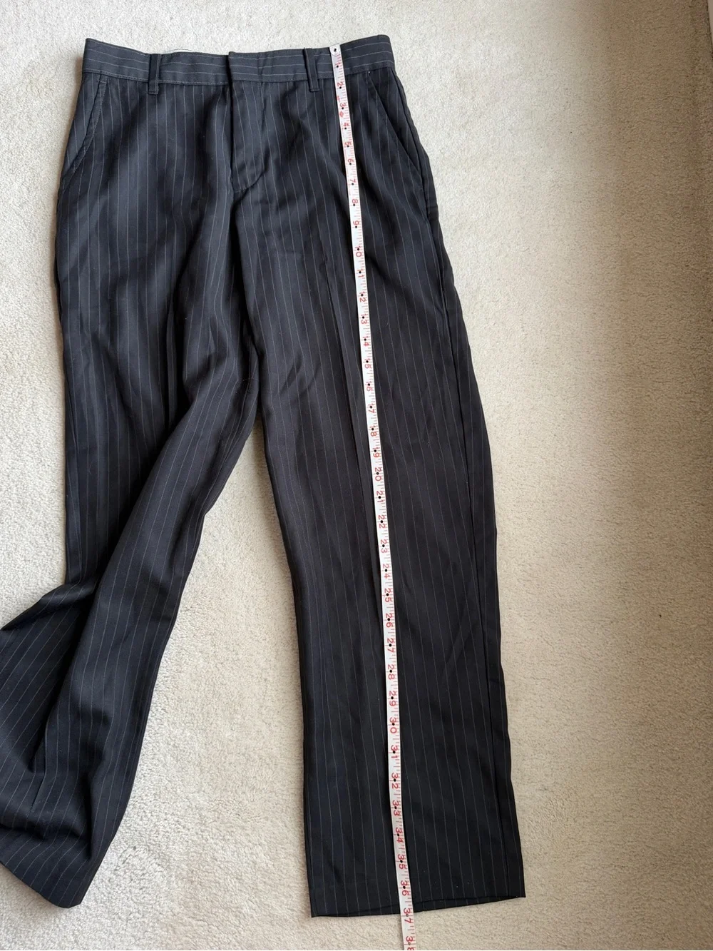 Chaps 2 piece Black Pinstripe Suit jacket coat pants Boys Size 14